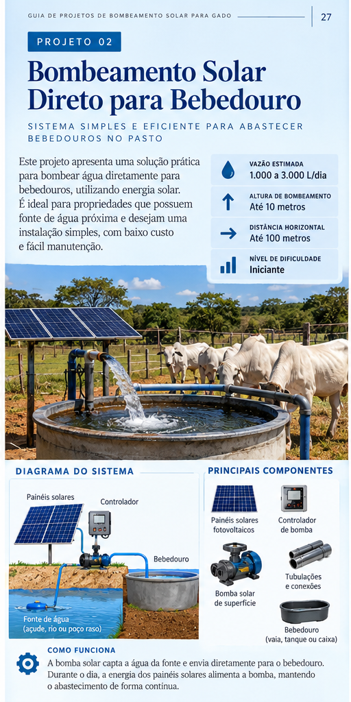 Segunda página dos projetos de bombeamento solar para gado